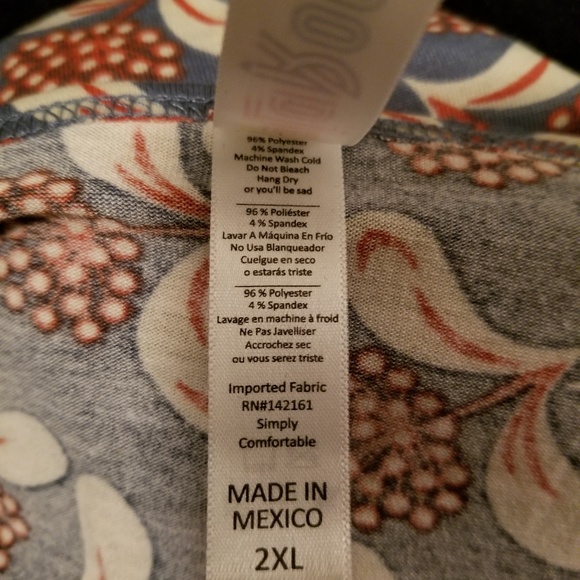 LuLaRoe Perfect T Sz 2XL - Picture 5 of 5